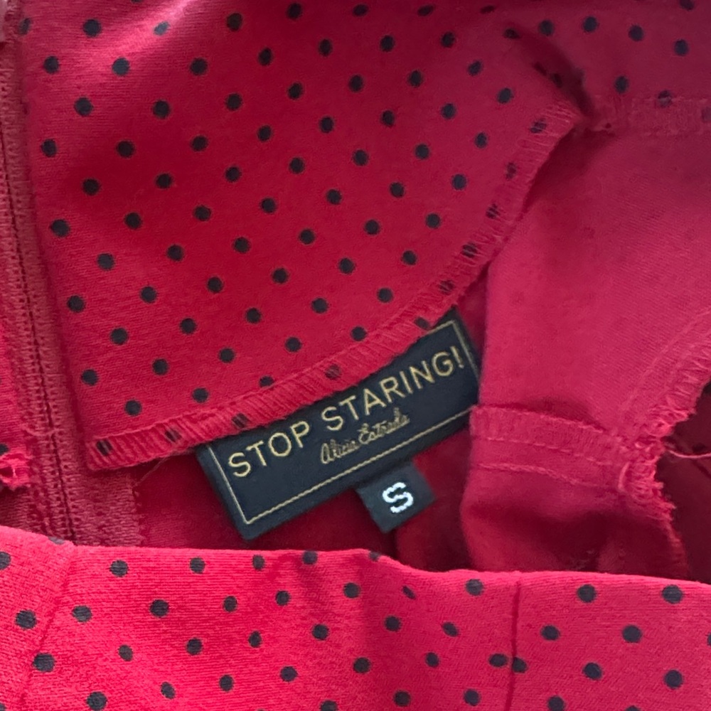 Stop Staring! ❤️ Polka Dot Midi Dress with Ruffle Shoulders - Picture 2 of 8